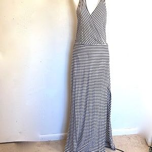 MAXI Dress, AMADE, Size Medium, Cross-Over Drop Waist, Side Slit, NWOT